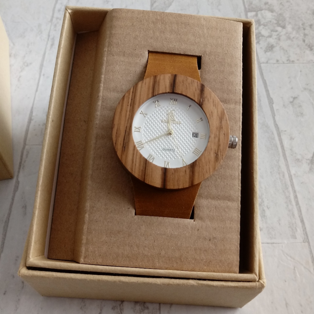NEW MEN'S LUXURY BOBOBIRD GENUINE WOOD WATCH - Picture 3 of 7